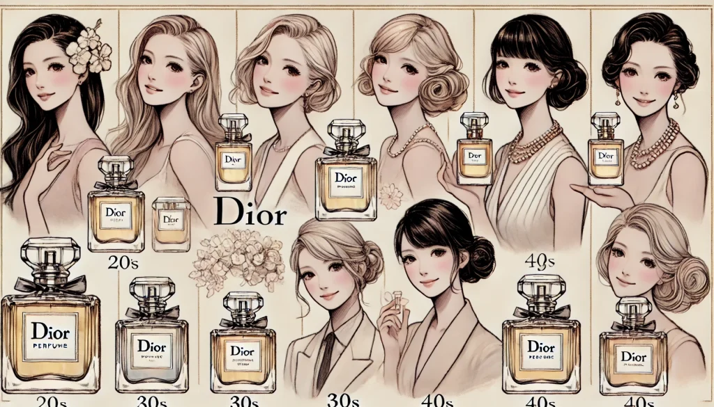 Diorの香水の年齢層別選び方