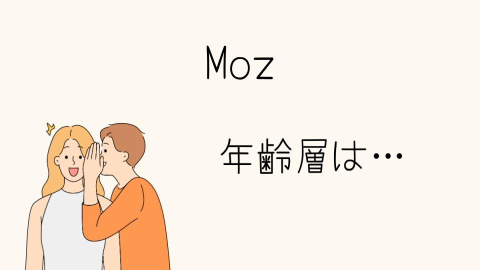 Mozの年齢層と最適なアイテムとは