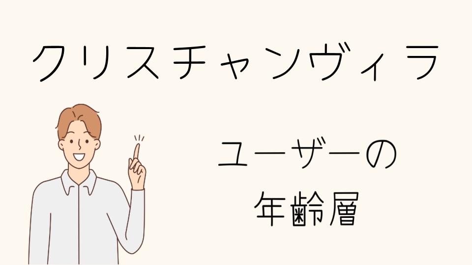 年齢層におすすめのクリスチャンヴィラ商品